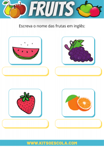 FRUTAS - INGLES