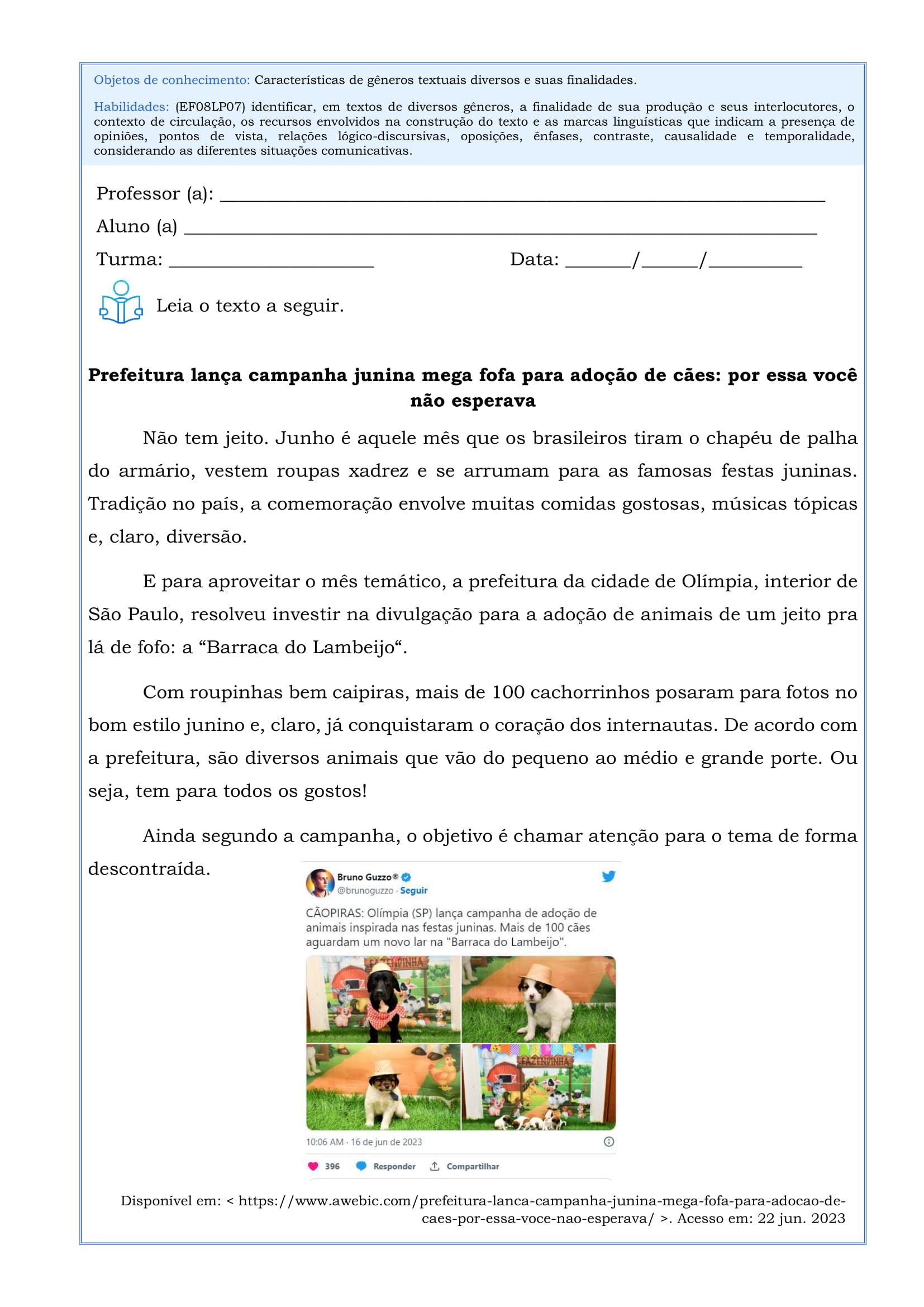 Interpretação de texto 9º ano-21